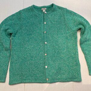 Sea Foam Green LL Bean Small Cardigan
